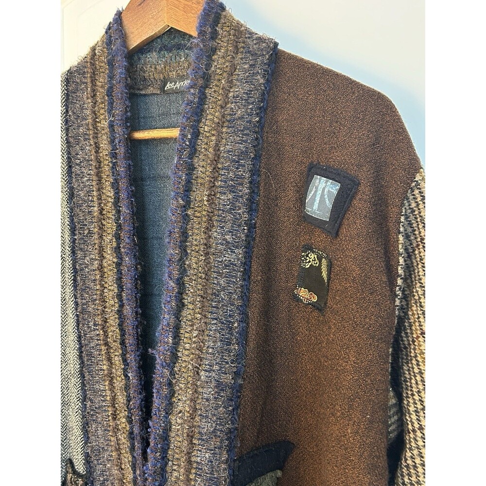 Lee Andersen Womens Sweater Size 2 Silk Cashmere Art To Wear Cardigan Lagenlook - Picture 2 of 12